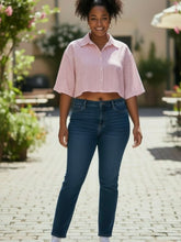 Load image into Gallery viewer, Beaux Stripe Crop Top (Pink)
