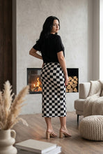 Load image into Gallery viewer, Yvette's Color-Block Checkered Skirt
