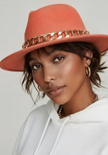 Load image into Gallery viewer, Rust Colored Cuban Link Brimmed Hat
