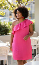 Load image into Gallery viewer, Tori's One-Shoulder Flare Dress
