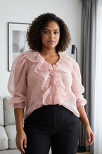 Load image into Gallery viewer, Kennedy's Sassy Ruffle Shirt
