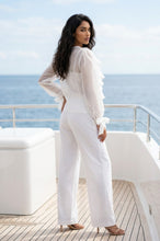 Load image into Gallery viewer, Onyx Sheer Ruffled Blouse
