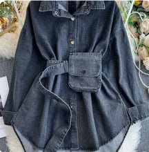 Load image into Gallery viewer, Yara's Pocket Denim Shirtdress
