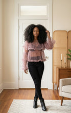 Load image into Gallery viewer, Tina's Pink/Black Polkadot Blouse
