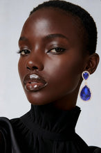 Load image into Gallery viewer, Cobalt Blue Gemstone Teardrop Earrings
