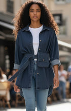 Load image into Gallery viewer, Yara's Pocket Denim Shirtdress
