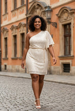 Load image into Gallery viewer, Porshia's Iridescent One-Shoulder Dress
