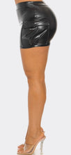Load image into Gallery viewer, Faux Leather Cargo Shorts
