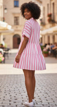 Load image into Gallery viewer, Macy's Tier Stripe Dress(Pink)
