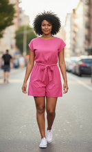 Load image into Gallery viewer, Peyton's Open-Back Romper (Pink)
