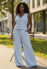 Load image into Gallery viewer, Raelynn's Vested Luxe Set (Blue)
