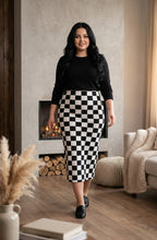 Load image into Gallery viewer, Yvette's Color-Block Checkered Skirt
