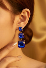 Load image into Gallery viewer, Cobalt Blue Gemstone Dangle Earrings

