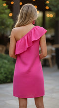 Load image into Gallery viewer, Tori's One-Shoulder Flare Dress

