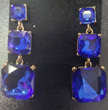 Load image into Gallery viewer, Cobalt Blue Gemstone Dangle Earrings

