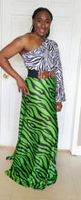Load image into Gallery viewer, Zebra Print One-Sleeve Dress
