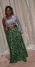 Load image into Gallery viewer, Zebra Print One-Sleeve Dress
