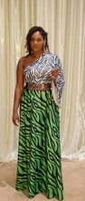 Load image into Gallery viewer, Zebra Print One-Sleeve Dress
