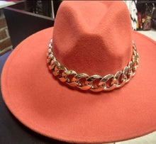 Load image into Gallery viewer, Rust Colored Cuban Link Brimmed Hat

