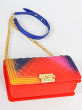 Load image into Gallery viewer, Black Multi-Colored Quilted Purse
