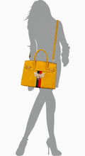 Load image into Gallery viewer, Queen Bee 2-in-1 Striped Satchel
