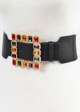 Load image into Gallery viewer, Plus Square M/C Gemstone Buckle Elastic Belt
