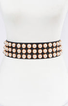 Load image into Gallery viewer, Pearl Studded Plus Black Belt
