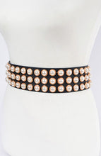 Load image into Gallery viewer, Pearl Studded Plus Black Belt
