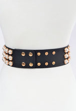 Load image into Gallery viewer, Pearl Studded Plus Black Belt
