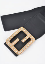 Load image into Gallery viewer, Plus Rhinestoned Buckle Elastic Belt
