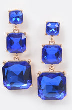 Load image into Gallery viewer, Cobalt Blue Gemstone Dangle Earrings
