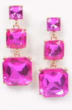 Load image into Gallery viewer, Fuchsia Gemstone Dangle Earrings
