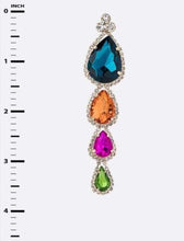 Load image into Gallery viewer, Multi-Colored Teardrop Crystal Earrings
