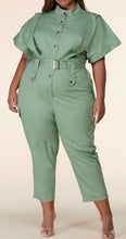 Load image into Gallery viewer, Cassie's Belted Cargo Jumpsuit
