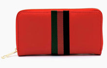 Load image into Gallery viewer, Queen Bee Striped Purse (Ruby Red)
