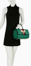 Load image into Gallery viewer, Queen Bee Striped Purse (Ruby Red)
