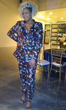 Load image into Gallery viewer, Multi-Colored Sequined Dazzle Me Pants Suit
